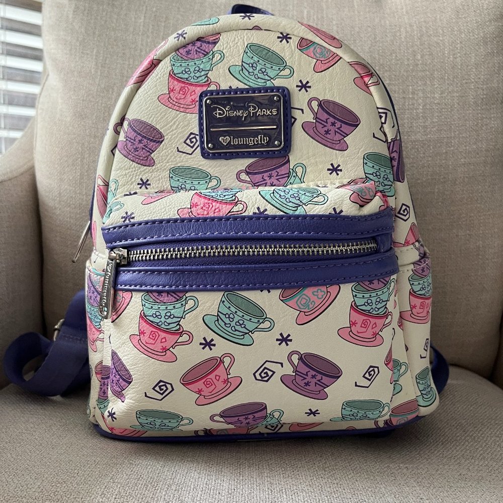 Disney Parks Loungefly Mini Backpack Mad Tea Party Alice In Wonderland